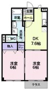 キャンディータフトＳ 2DKの間取り