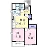 アンソレイエ 2DKの間取り
