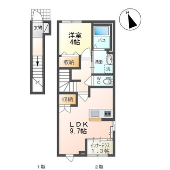 間取図 仮称）山形市双月町１丁目新築アパート