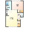 コーポサンシャイン 1LDKの間取り