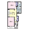 ヴィラ　ノーヴァＢ 2DKの間取り