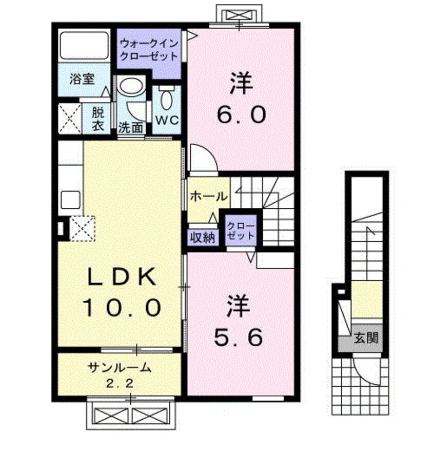 間取図 ヴィラ・シャンテＢ