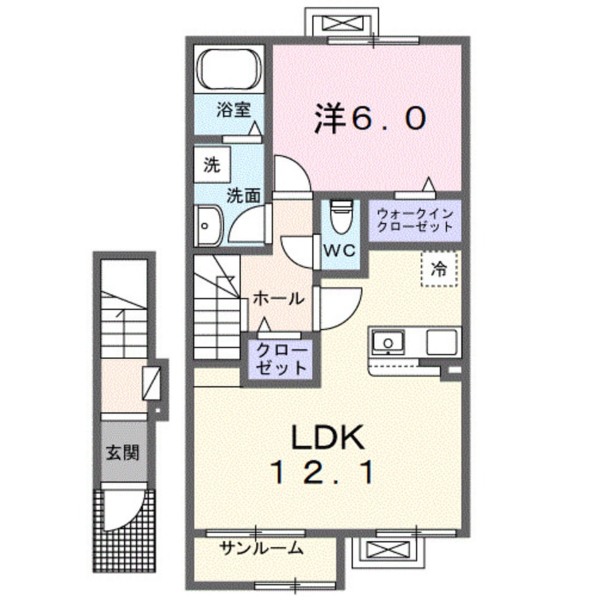 間取図 ヴィラ　ルーチェ　Ａ