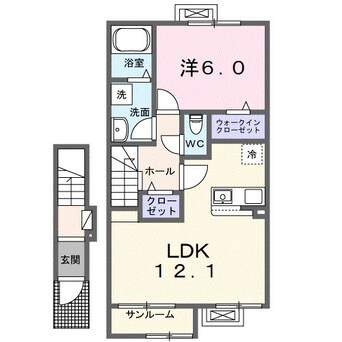 間取図 奥羽本線・山形線/神町駅 徒歩42分 2階 1年未満