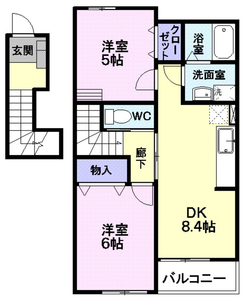 間取図 アンソレイエ