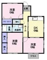 南小畑１丁目戸建住宅（０１０００６２０１） 3DKの間取り