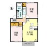 ハピネスヴィレッジ Ⅲ 2LDKの間取り