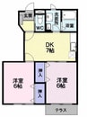 パラッツォＡ 2DKの間取り