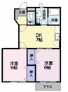パラッツォＡ 2DKの間取り