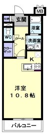 パラディーゾ春日町 1Rの間取り