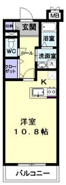 パラディーゾ春日町 1Rの間取り