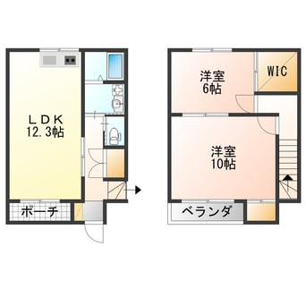 間取図 コーポ麻生3号棟