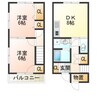 シャローム 2DKの間取り