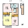 グラン・プラース Ｄ 2LDKの間取り