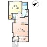 サンライズ東根 1LDKの間取り