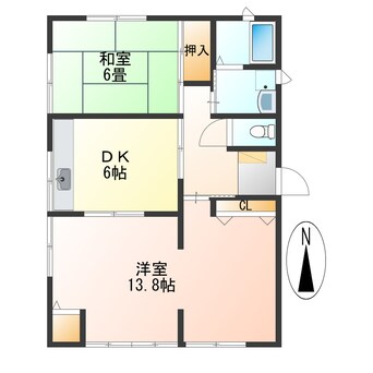 間取図 アルカディア城西Ｂ