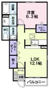 リリエンハイム　Ａ 1LDKの間取り