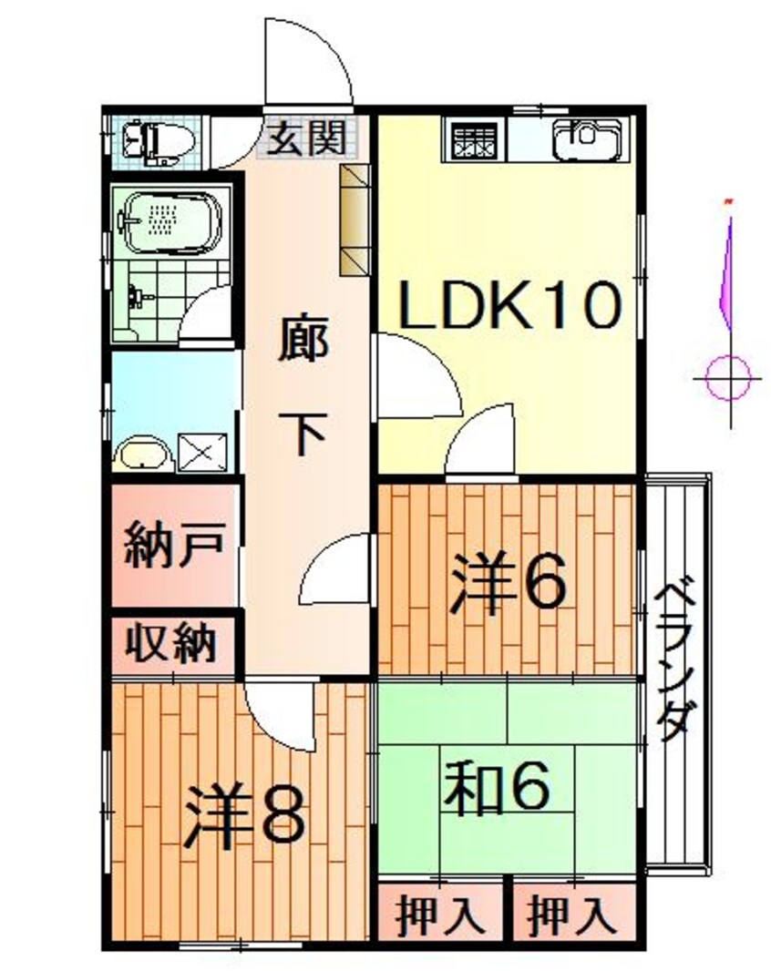 間取図 シーザーハイツオオバ