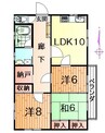 シーザーハイツオオバ 3LDKの間取り