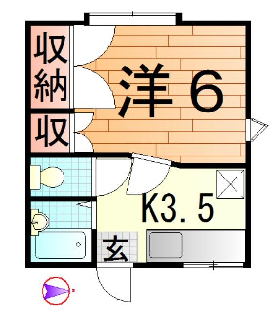 間取り図 田村ハイツB