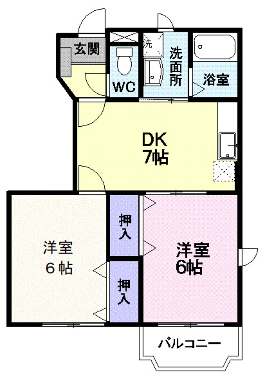 間取図 パレクロスロードＡ