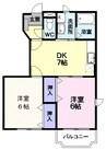 奥羽本線・山形線/さくらんぼ東根駅 徒歩24分 1階 築24年 2DKの間取り