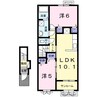 リリエンハイム　Ｄ 2LDKの間取り