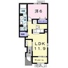 ソレイユ神町　Ｂ 1LDKの間取り