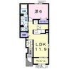 リリエンハイム　Ｄ 1LDKの間取り