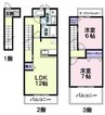 さくらヶ丘Ｂ 2LDKの間取り