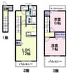 さくらヶ丘Ｂ 2LDKの間取り