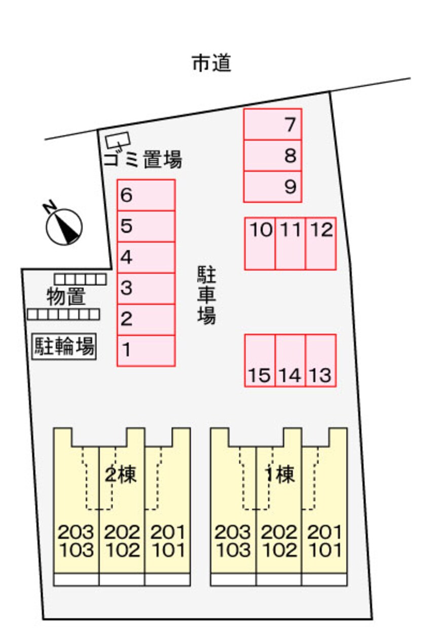 駐車場 奥羽本線・山形線/さくらんぼ東根駅 徒歩22分 1階 築6年