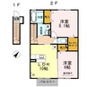Ｄ－ｒｏｏｍ島西 2LDKの間取り