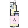 プラシードⅢ 1Kの間取り