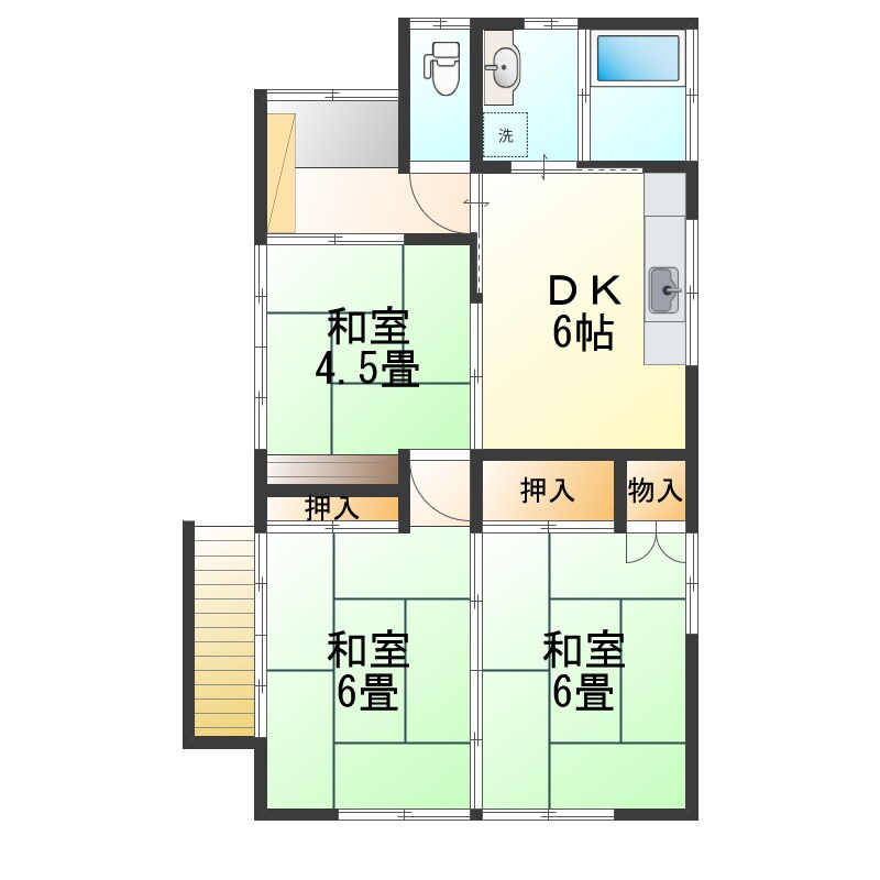 間取り図 東山形2丁目10-3貸家