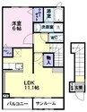 ラフィネ 1LDKの間取り