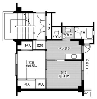 間取図 奥羽本線・山形線/乱川駅 徒歩15分 3階 築53年