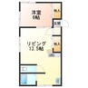 コーポ長岡Ａ 1LDKの間取り