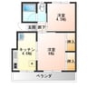 秀山ビル 2DKの間取り