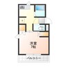 半田コーポ 1Kの間取り