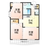 パンテオン五十鈴 3DKの間取り