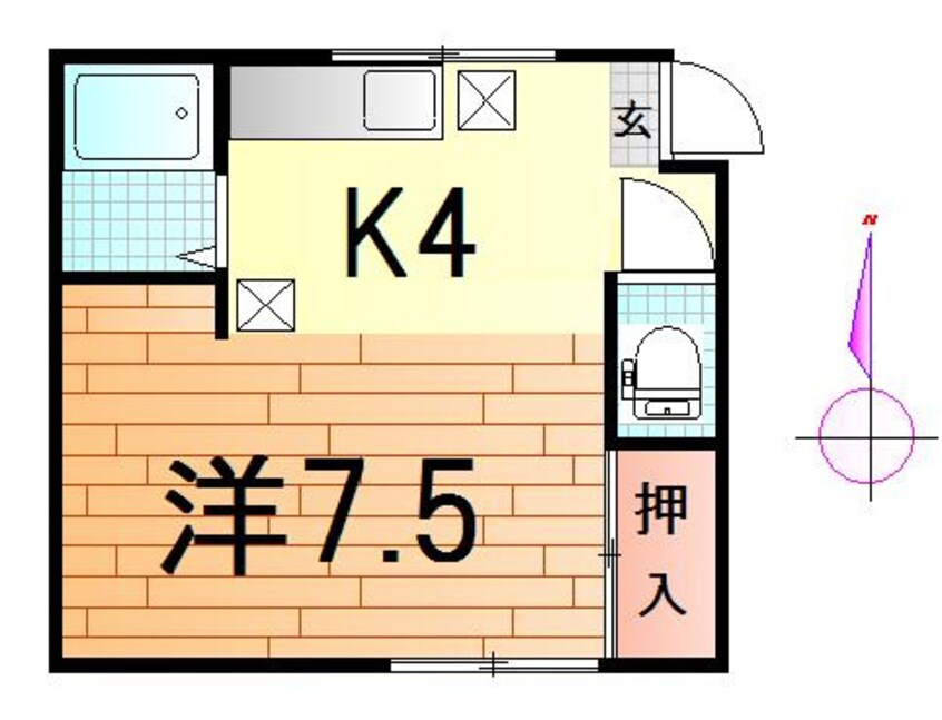 間取図 アミューズ71