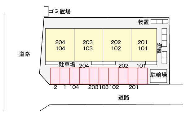 駐車場 シャンブル・アロリＡ