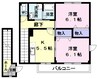 メゾンプロムナードＡ 2Kの間取り
