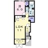 チェリー　ミル　Ｄ 1LDKの間取り