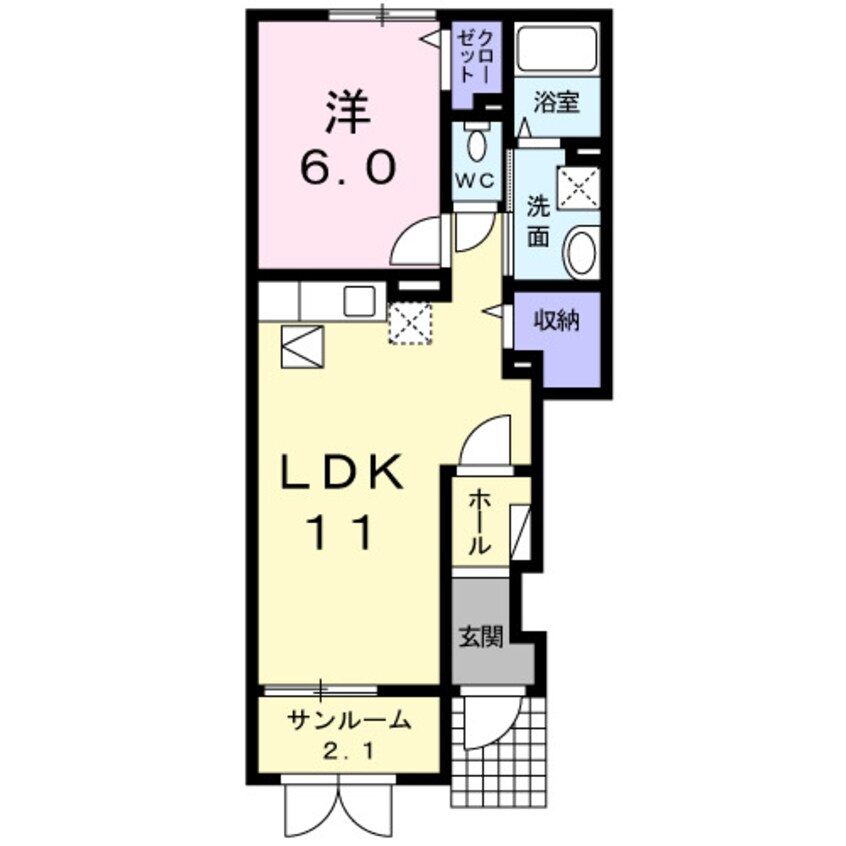 間取図 シャン・ド・フルールⅡ