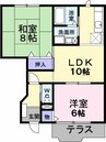 オランダ村Ａ 2LDKの間取り