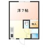 会田コーポ 1Rの間取り