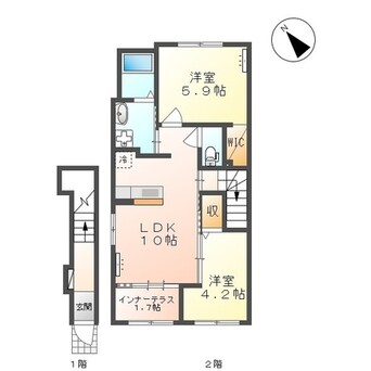 間取図 奥羽本線・山形線/さくらんぼ東根駅 徒歩24分 2階 建築中