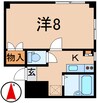 サカノビル 1Kの間取り